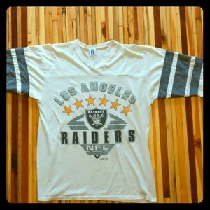 Vintage Los Angles Raiders Shirt White Large
